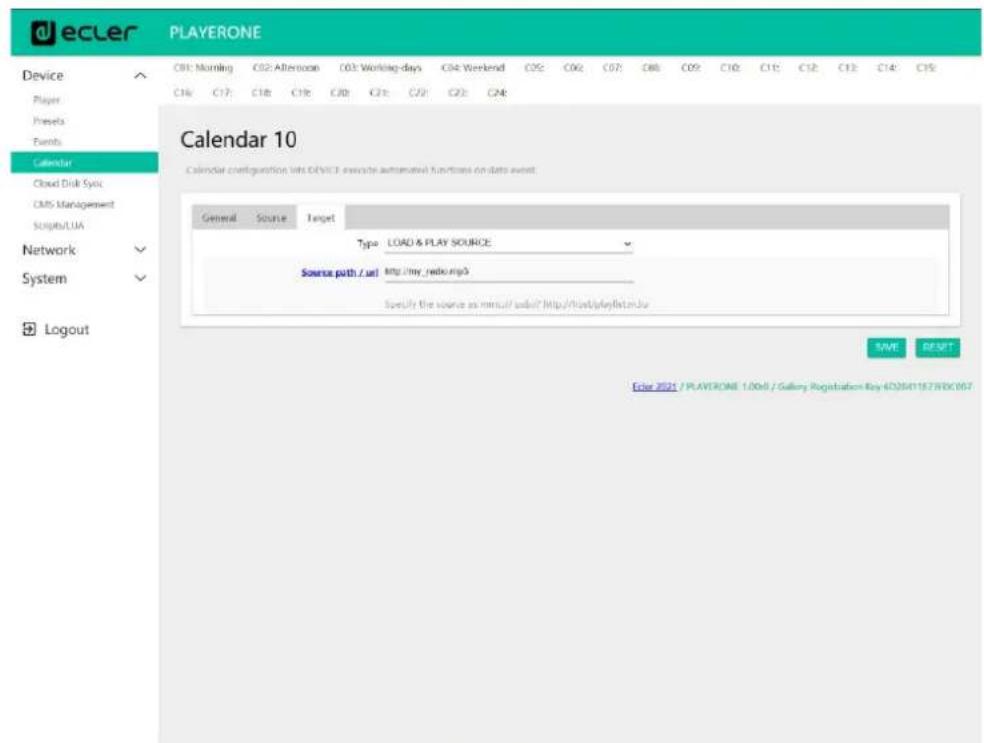 Ecler PLAYER ZERO - ÉVENEMENTS DE CALENDRIER POUR LA MUSIQUE D'AMBIANCE - 3