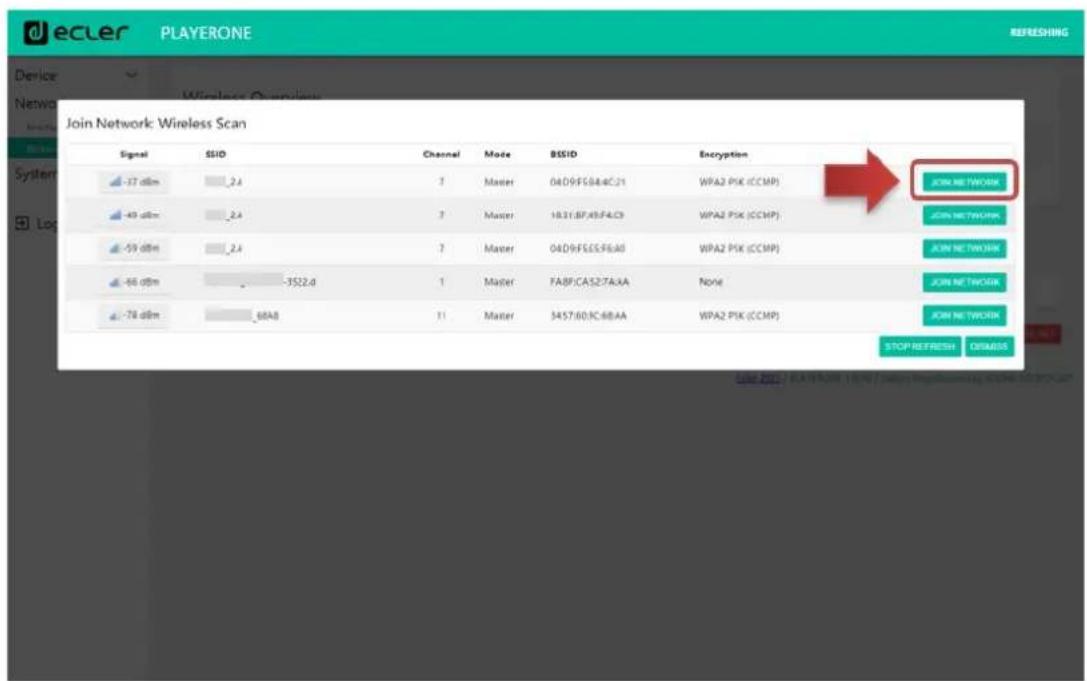 Ecler PLAYER ZERO - CONNEXION A UN RESEAU WI-FI - 2