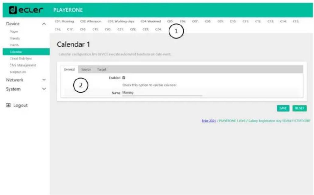 Ecler PLAYER ZERO - 7.2.4CALENDAR (CALENDRIER) - 1