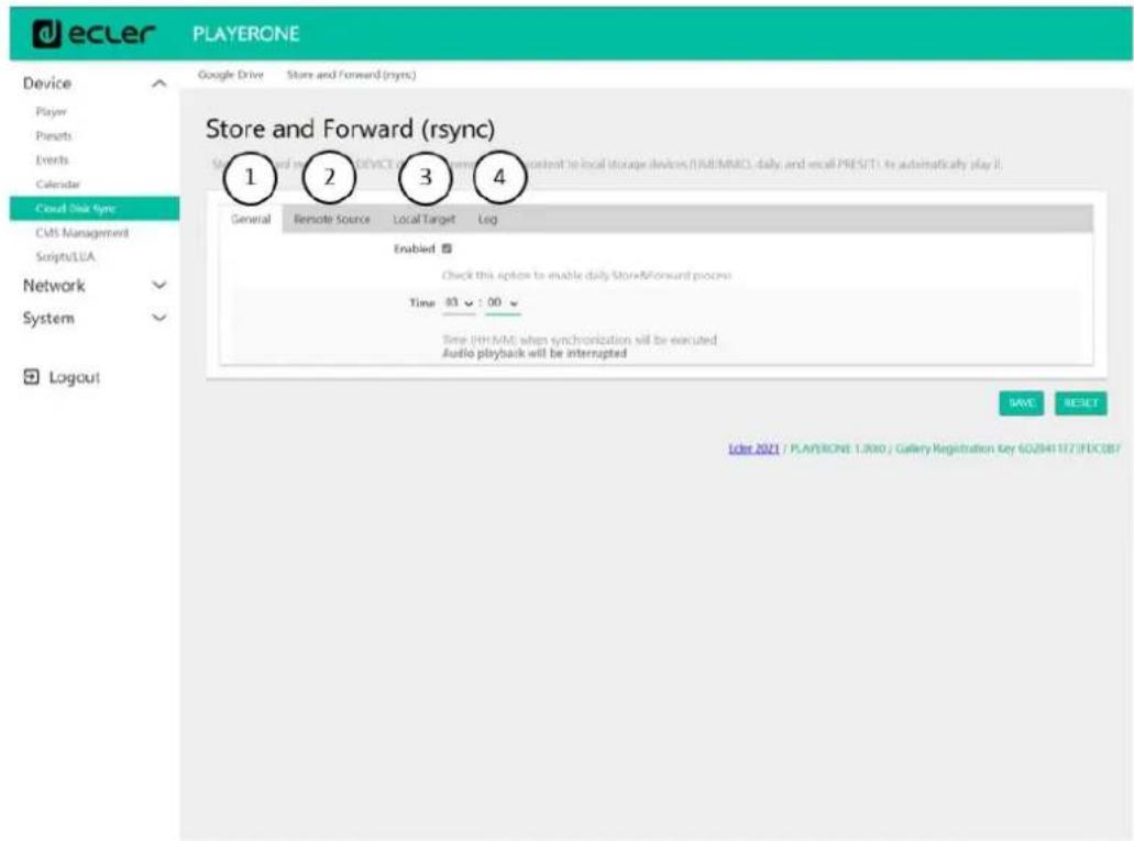 Ecler PLAYER ZERO - STORE AND FORWARD (RSYNC) - 1