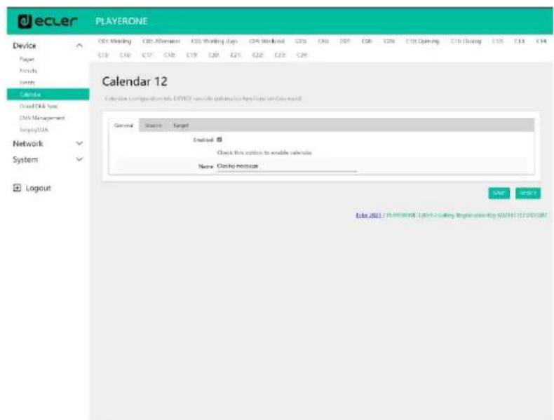 Ecler PLAYER ZERO - ÉVENEMENT DE CALENDRIER POUR LES ANNONCES DE FERMETURE - 1