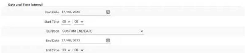 Ecler PLAYER ZERO - DATE AND TIME INTERVAL (DATE ET DUREE) - 1