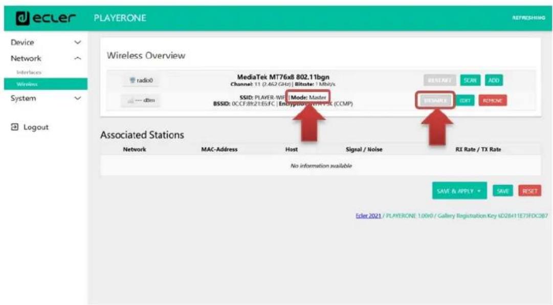 Ecler PLAYER ZERO - CONNEXION SANS FIL POINT A POINT - 1