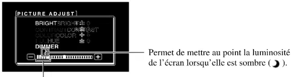 PIONEER AVDW1100V - Reglez la luminosite. - 1