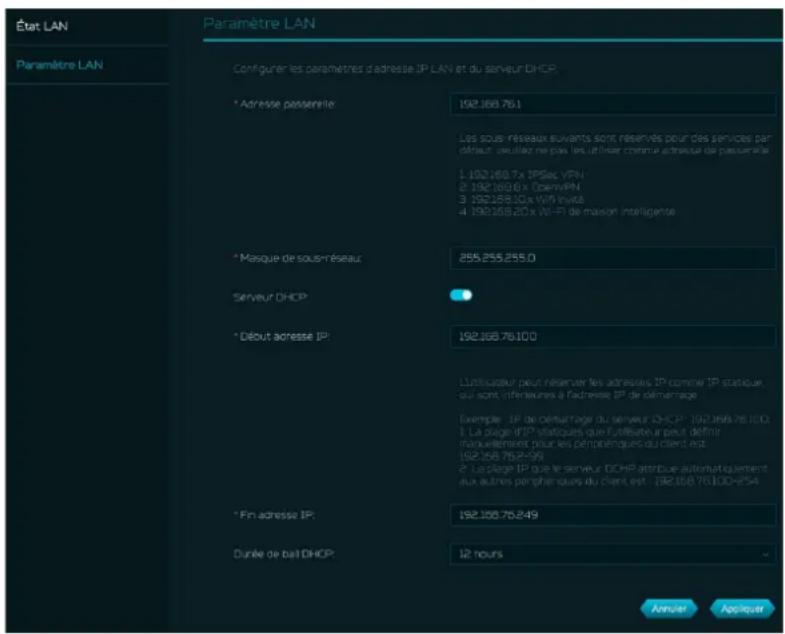 ACER Predator Connect W6x - Paramètres LAN - 2