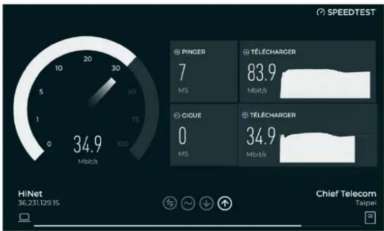 ACER Predator Connect W6x - Test de vitesse du réseau : - 3