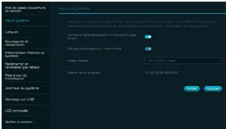 ACER Predator Connect W6x - Heure du système - 1
