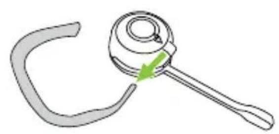 JABRA ENGAGE 55 SE - Comment passer le micro-casque convertible de l'oreille droite à l'oreille gauche - 2