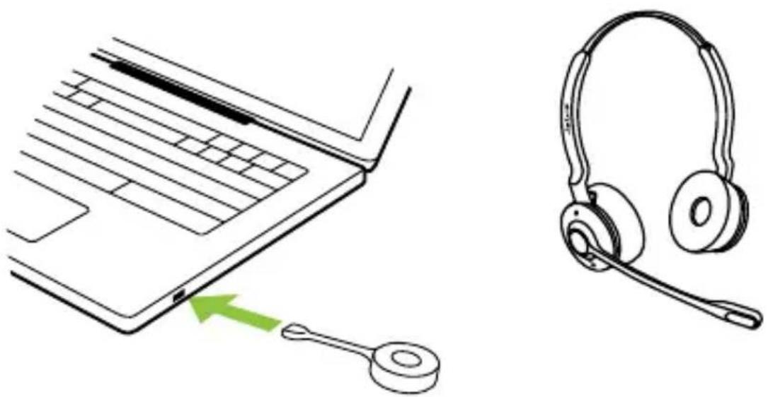 JABRA ENGAGE 55 SE - Connecter le micro-casque à un ordinateur à l'aide du Jabra Link 400 - 1