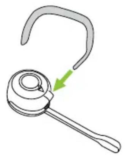 JABRA ENGAGE 55 SE - Comment passer le micro-casque convertible de l'oreille droite à l'oreille gauche - 3