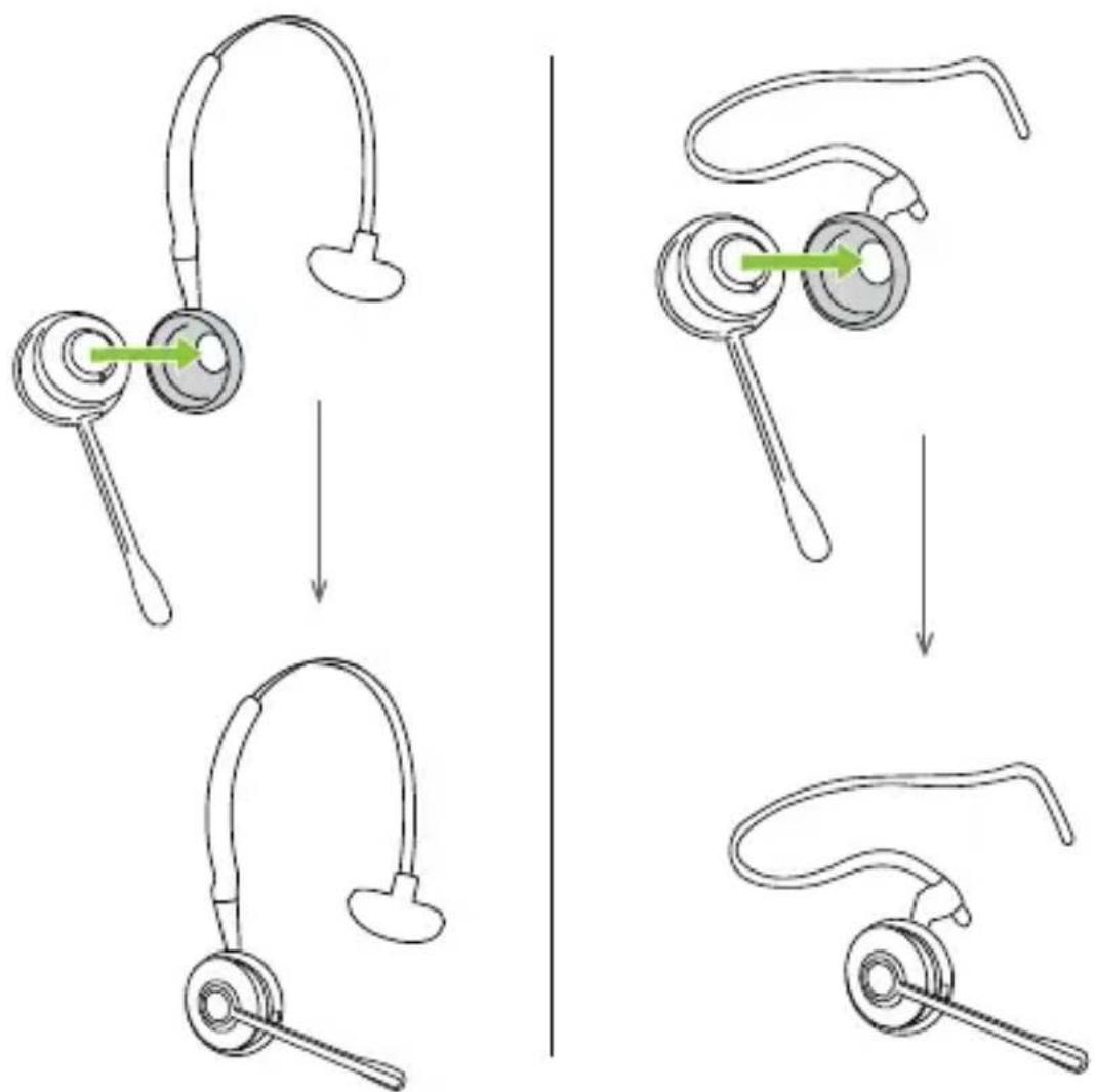 JABRA ENGAGE 55 SE - Comment changer le style de maintien du micro-casque convertible - 2