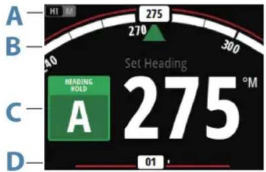 SIMRAD IS42 - Page du pilote automatique - 1
