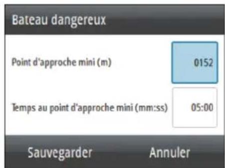 SIMRAD IS42 - Définition d'un bateau comme dangereux - 1