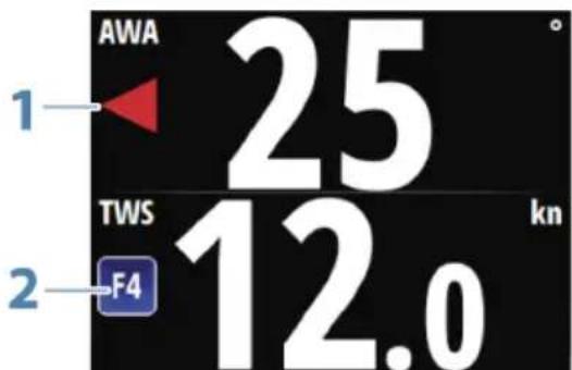 SIMRAD IS42 - Page de l'angle et de la vitesse du vent - 1
