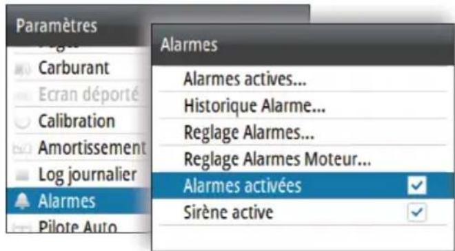 SIMRAD IS42 - Activation du système d'alarme et de la sirène d'alarme - 1