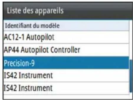 SIMRAD IS42 - Liste des appareils - 1