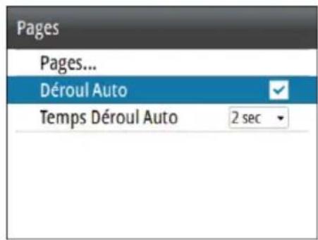 SIMRAD IS42 - Défilement automatique des pages - 1