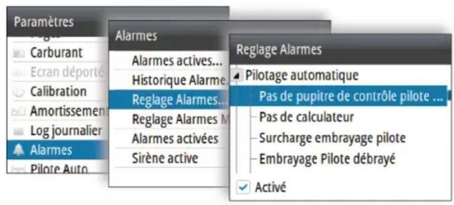 SIMRAD IS42 - Alarmes du pilote automatique - 2