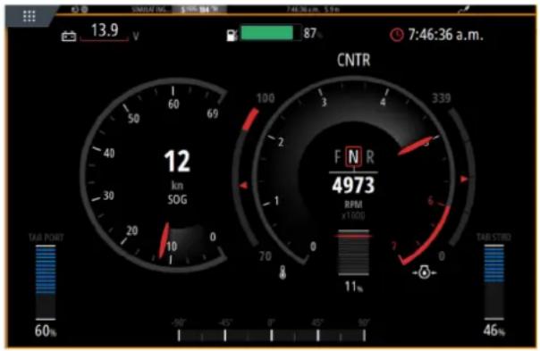 SIMRAD NSS evo3S - À propos des fenêtres Instruments - 1