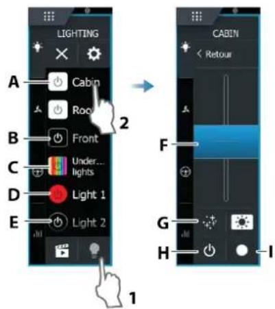 SIMRAD NSS evo3S - Options du menu All lights (Tous les éclairages) - 1