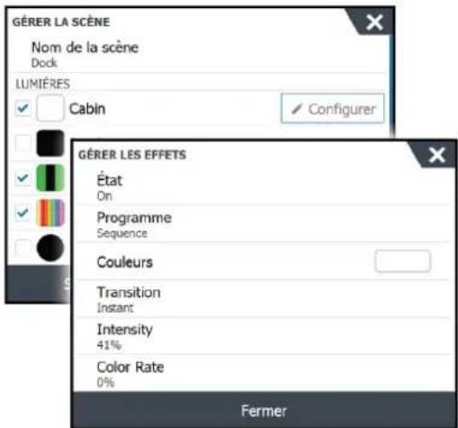 SIMRAD NSS evo3S - Boite de dialogue Gérer les effets - 1
