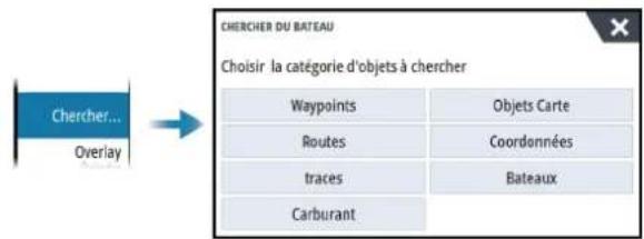 SIMRAD NSS evo3S - Trouver des objets sur des fenêtres de carte - 1