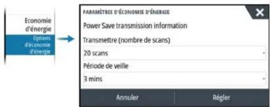 SIMRAD NSS evo3S - Options d'économie d'énergie - 1