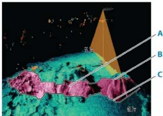 SIMRAD NSS evo3S - Depth highlighting (surbrillance de la profondeur) - 1
