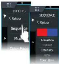 SIMRAD NSS evo3S - Options de menu du programme d'effets - 1