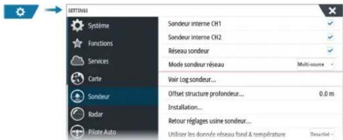 SIMRAD NSS evo3S - Paramètres sondeur - 1