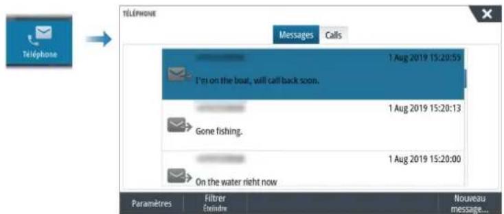 SIMRAD NSS evo3S - Notifications de téléphone - 1