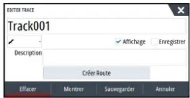 SIMRAD NSS evo3S - Boîte de dialogue Éditer traces - 1