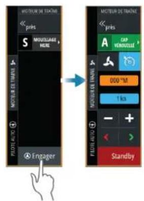 SIMRAD NSS evo3S - Activation et désactivation du pilote automatique - 1