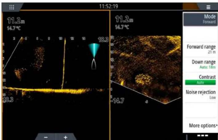 SIMRAD NSS evo3S - Affichage d'ActiveTarget 2 sur un écran partagé - 1