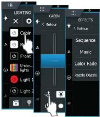 SIMRAD NSS evo3S - Options du menu Effects (Effets) - 1