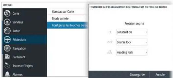 SIMRAD NSS evo3S - Configuration des touches de la pédale du moteur électrique avant Ghost - 1