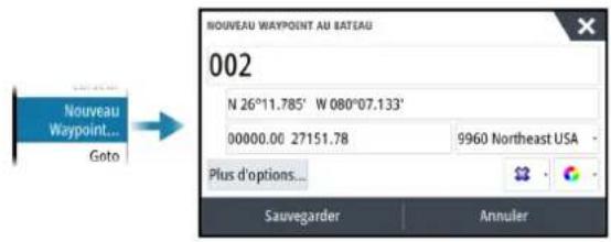 SIMRAD NSS evo3S - Sauvegarder des waypoints - 1