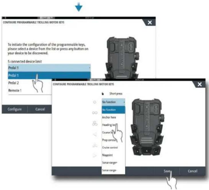 SIMRAD NSS evo3S - Configuration des touches de la pédale sans fil avancée - 3