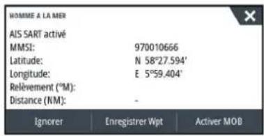 SIMRAD NSS evo3S - Message d'alarme AIS SART - 1