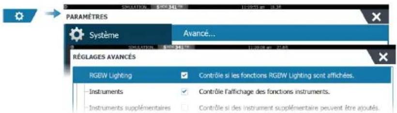 SIMRAD NSS evo3S - Activation/désactivation du contrôleur d'éclairage - 1