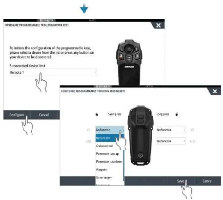 SIMRAD NSS evo3S - Configuration des touches de télécommande du joystick FreeSteer - 2