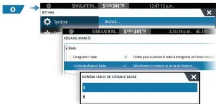 SIMRAD NSS evo3S - Symbologie de la fenêtre du radar - 1