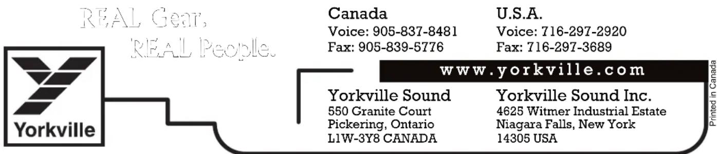 YORKVILLE NX12P - Unlimited Warranty - 1