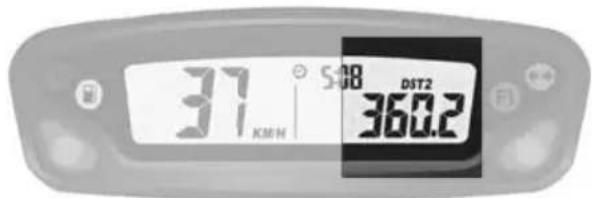 Sherco 450 SEF (2025) - Funktion DST Tageskilometer (Display 1): - 1