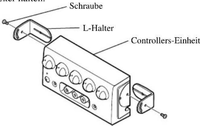 PIONEER CDVS33 - Die L-Halter von Hand am Controllers-Einheit anziehen. - 1