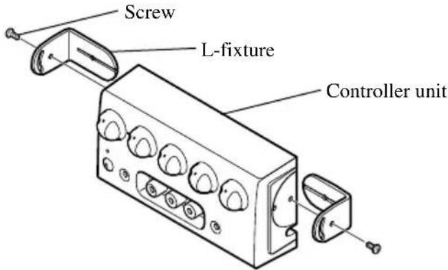 PIONEER CDVS33 - Attach L-fixtures to the controller unit finger-tight. - 1