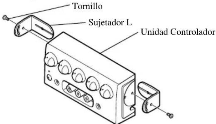 PIONEER CDVS33 - Fije los sujetadores L al unidad controlador pretendolos con los dedos. - 1