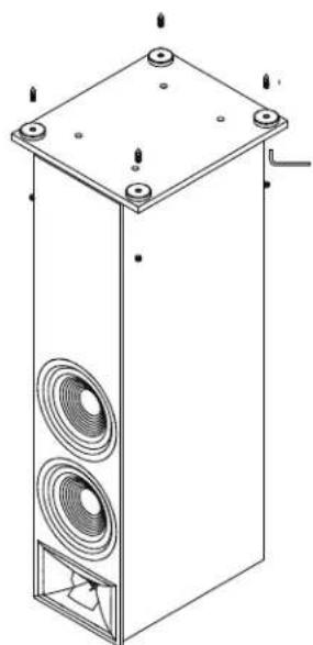 JBL Stage 260F - Installazione delle punte opzionali - 1