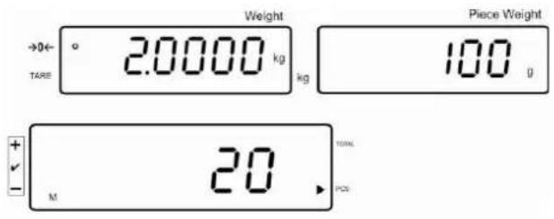 Kern IFS 100K3 - Quantité de pièces actuellement déposées - 1