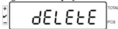 Kern IFS 100K3 - Deleting saved values: Deleting individual values: - 4